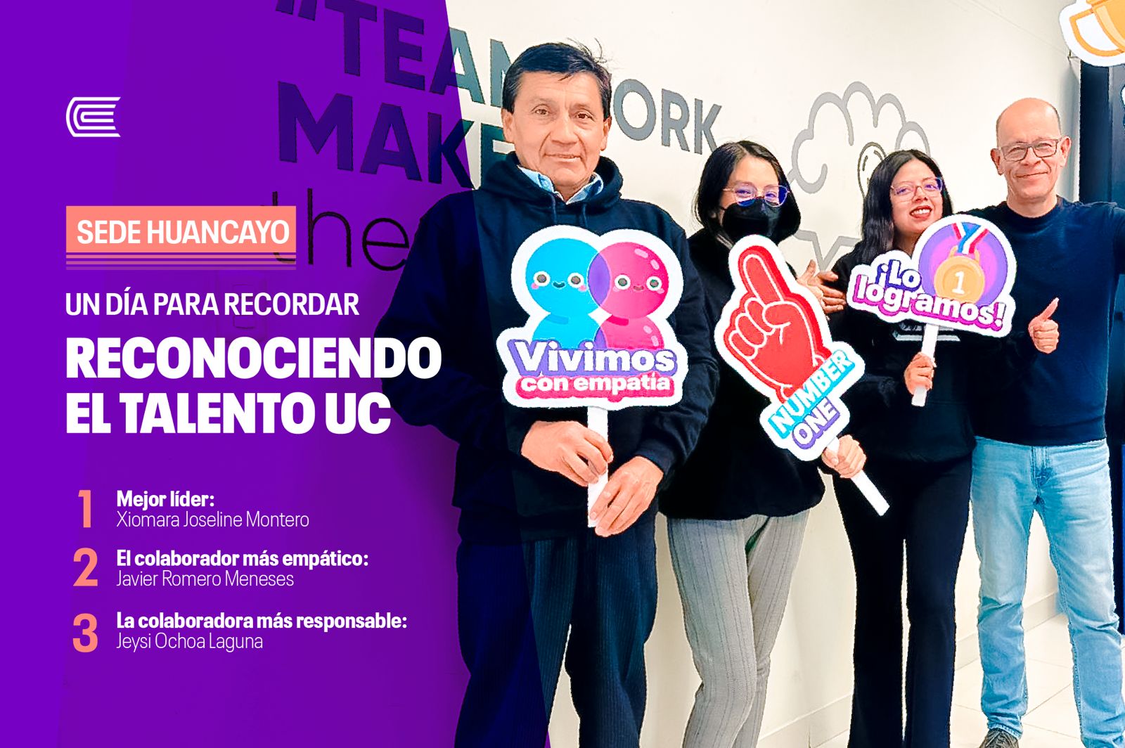 Así se vivió el reconocimiento a colaboradores destacados en la sede Huancayo UC