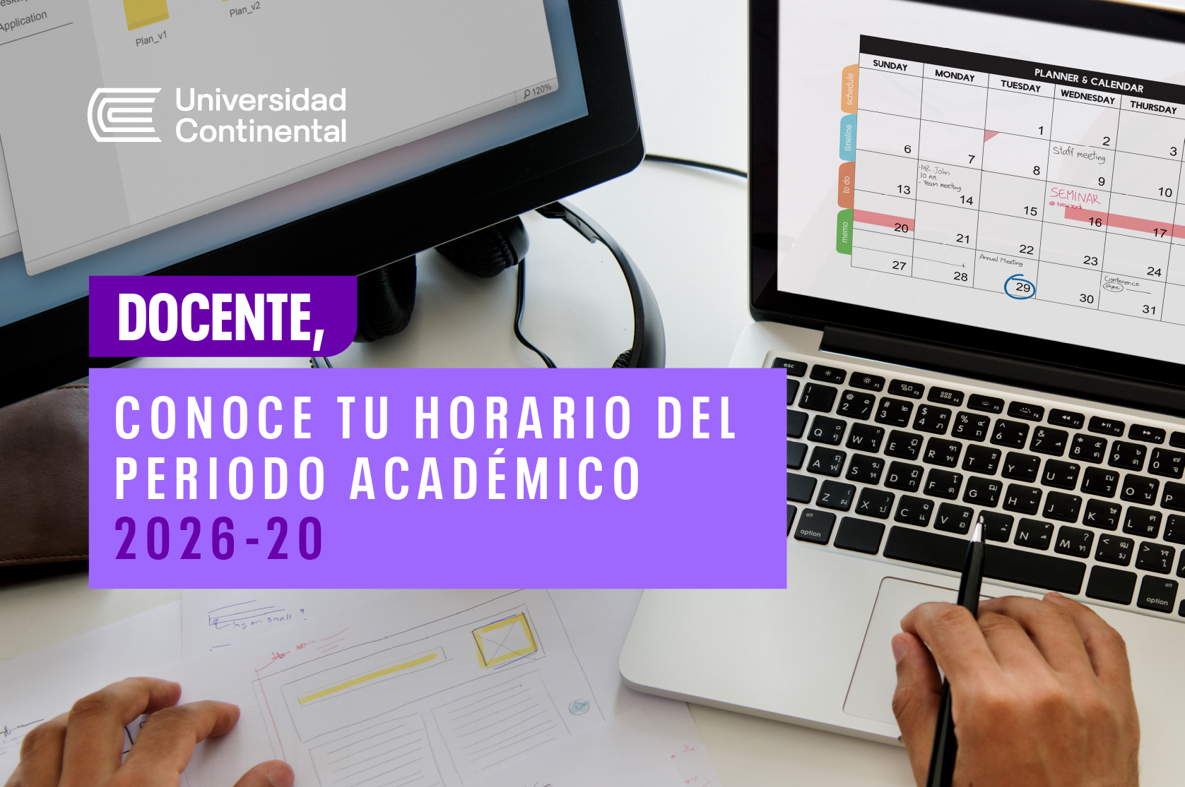 Consulta tu horario docente para el periodo académico 2026-20